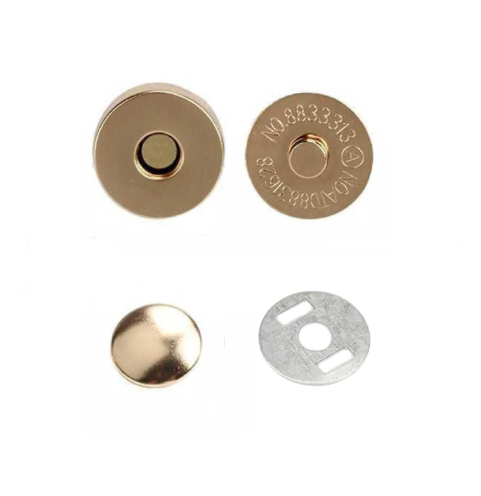 14x3.5mm Single Rivet Magnetic Snaps (50-sets)