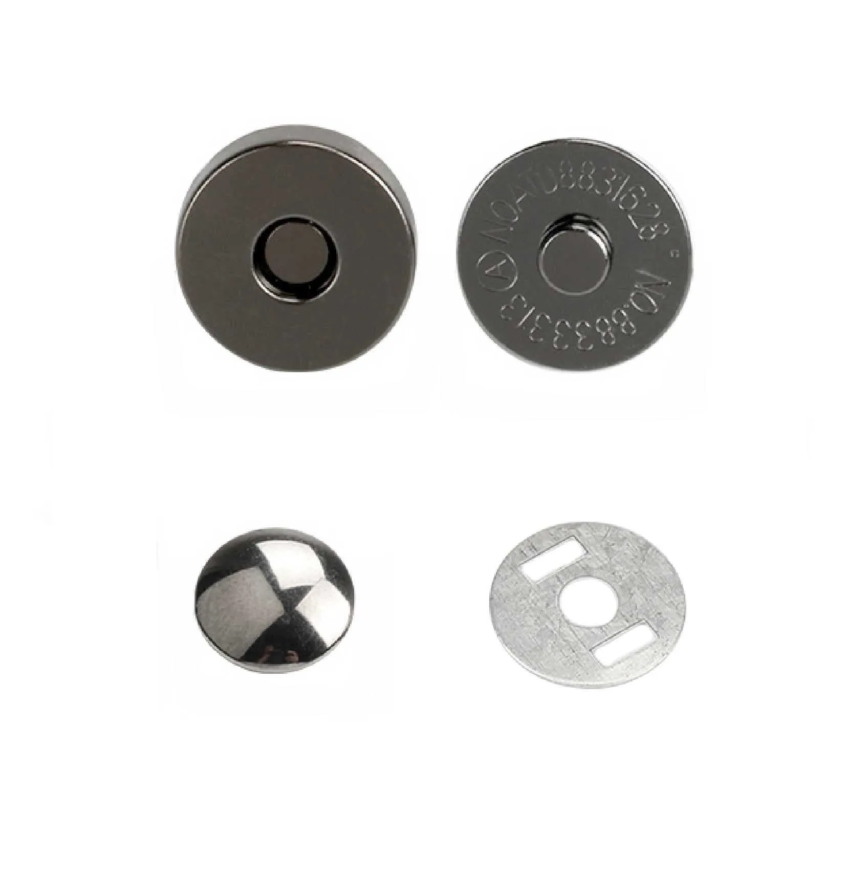 14x3.5mm Single Rivet Magnetic Snaps (50-sets)