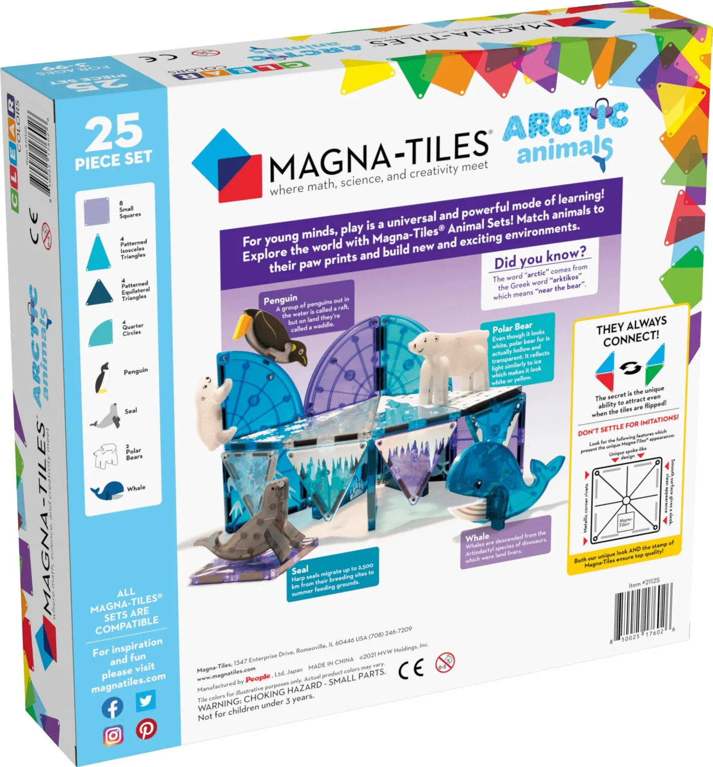 Arctic Animals 25pc Magna-tiles