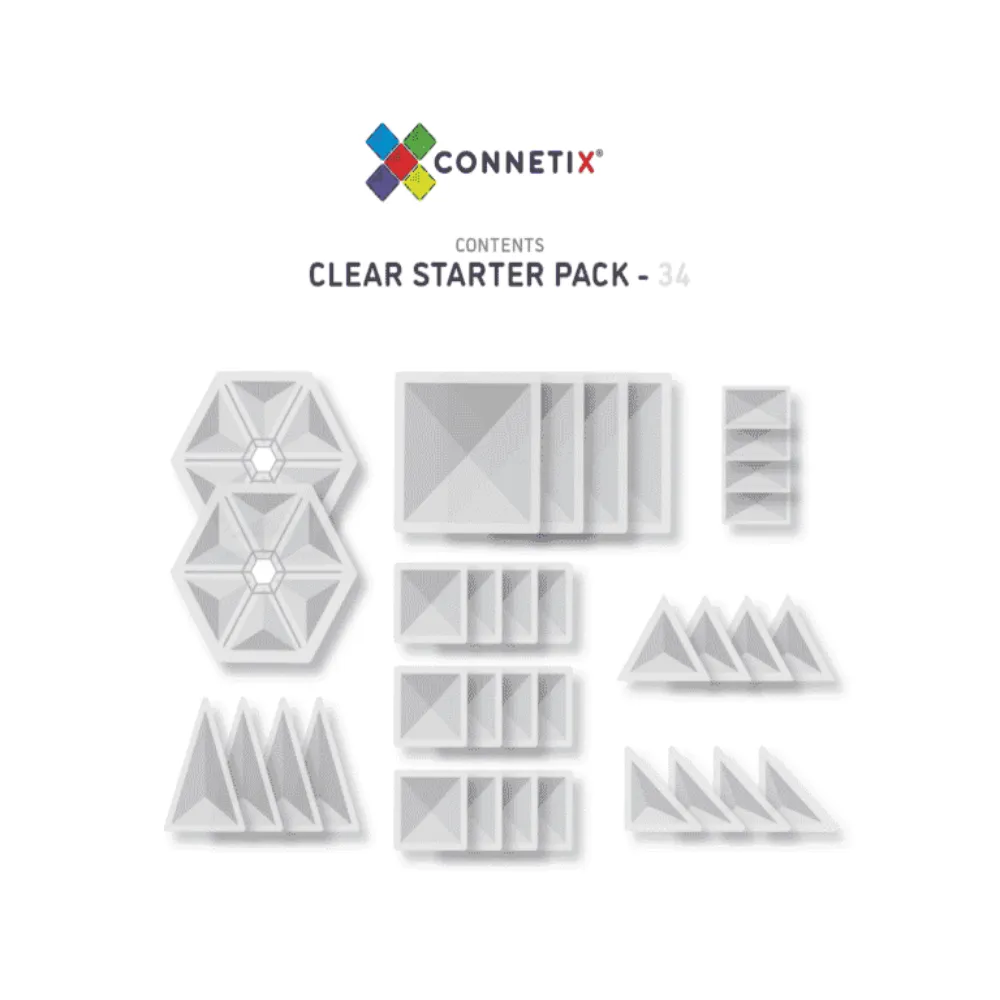Clear Starter Pack - 34 Pieces