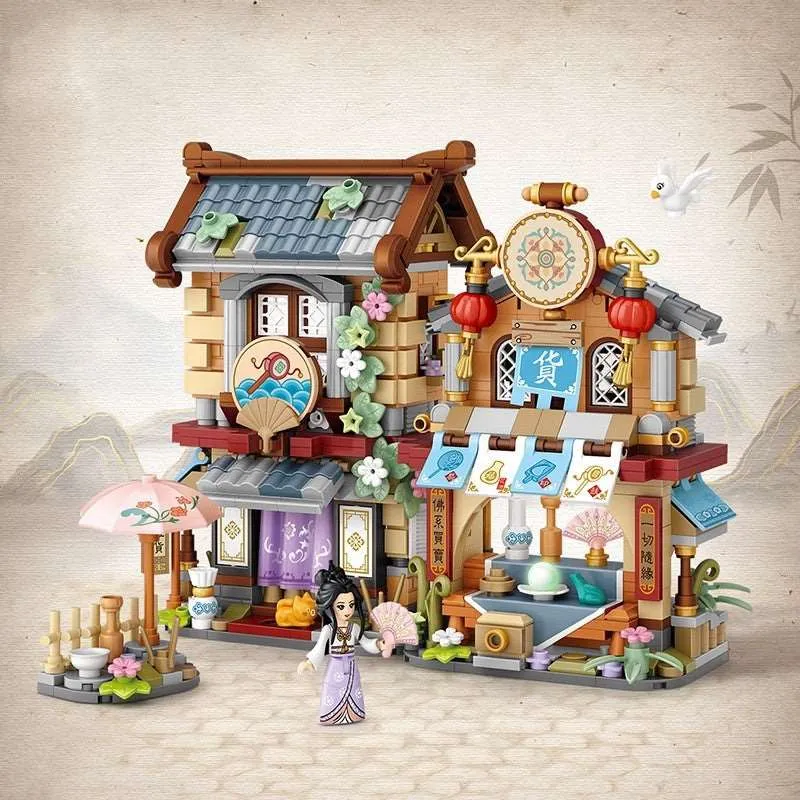 Creative Chinese Adventure Shops Building Blocks