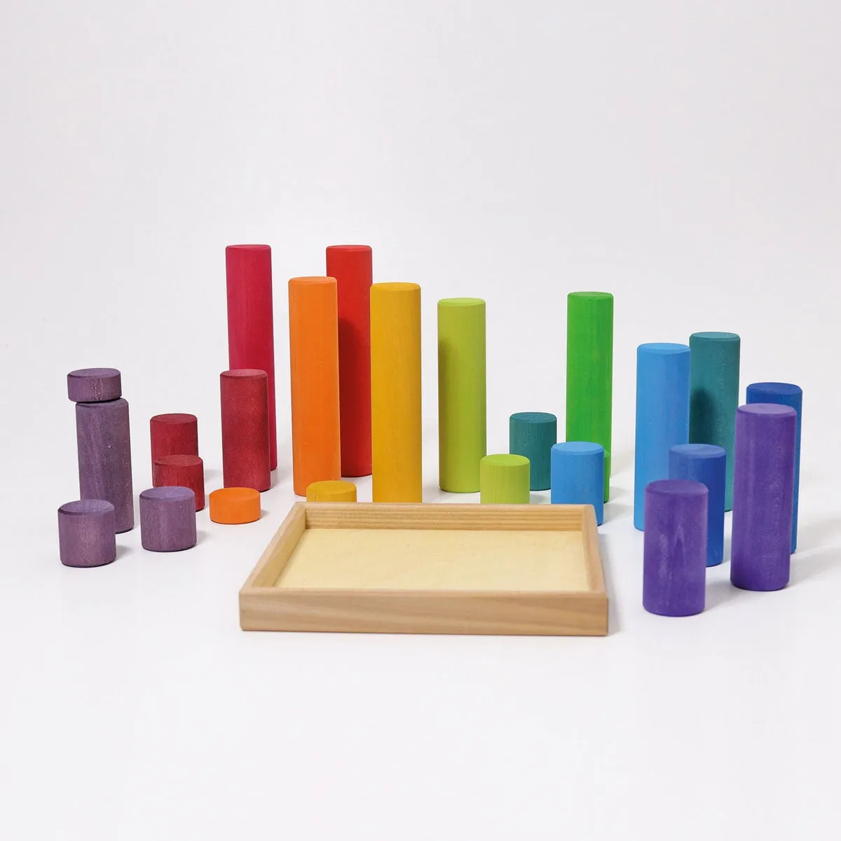 Grimm's rainbow building rollers large 25 pcs