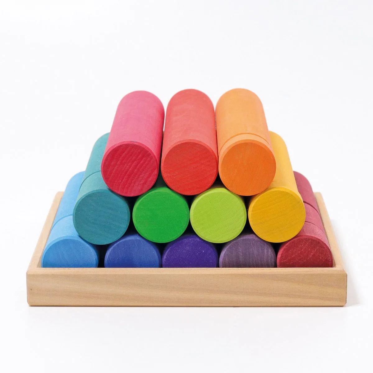 Grimm's rainbow building rollers large 25 pcs