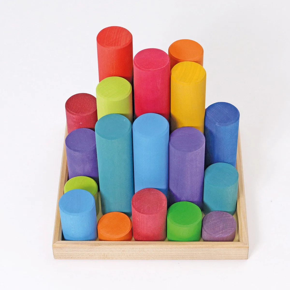 Grimm's rainbow building rollers large 25 pcs