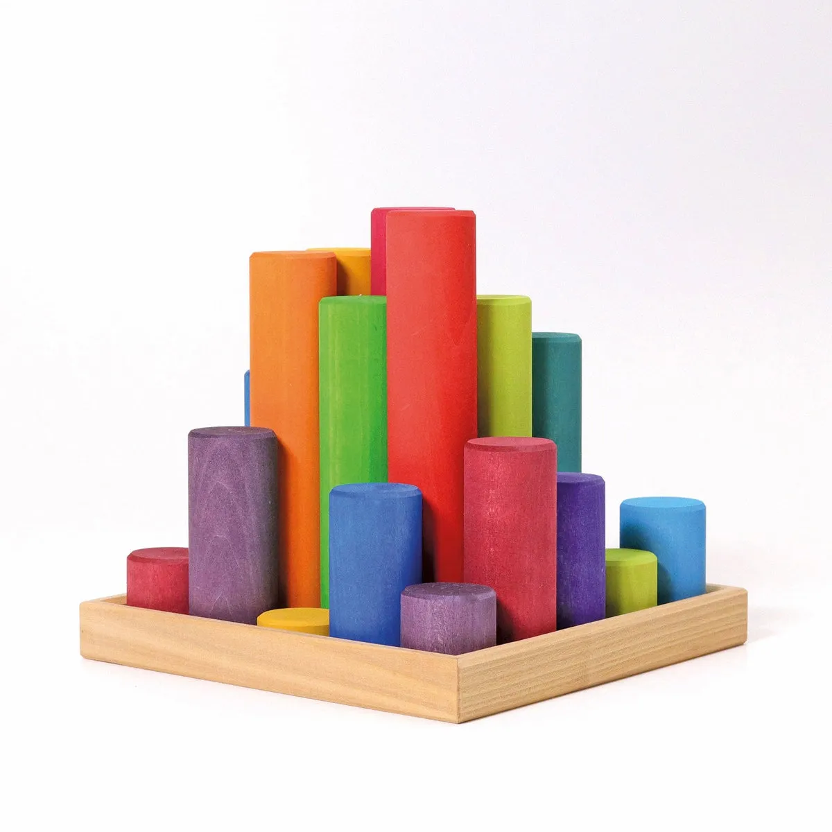 Grimm's rainbow building rollers large 25 pcs