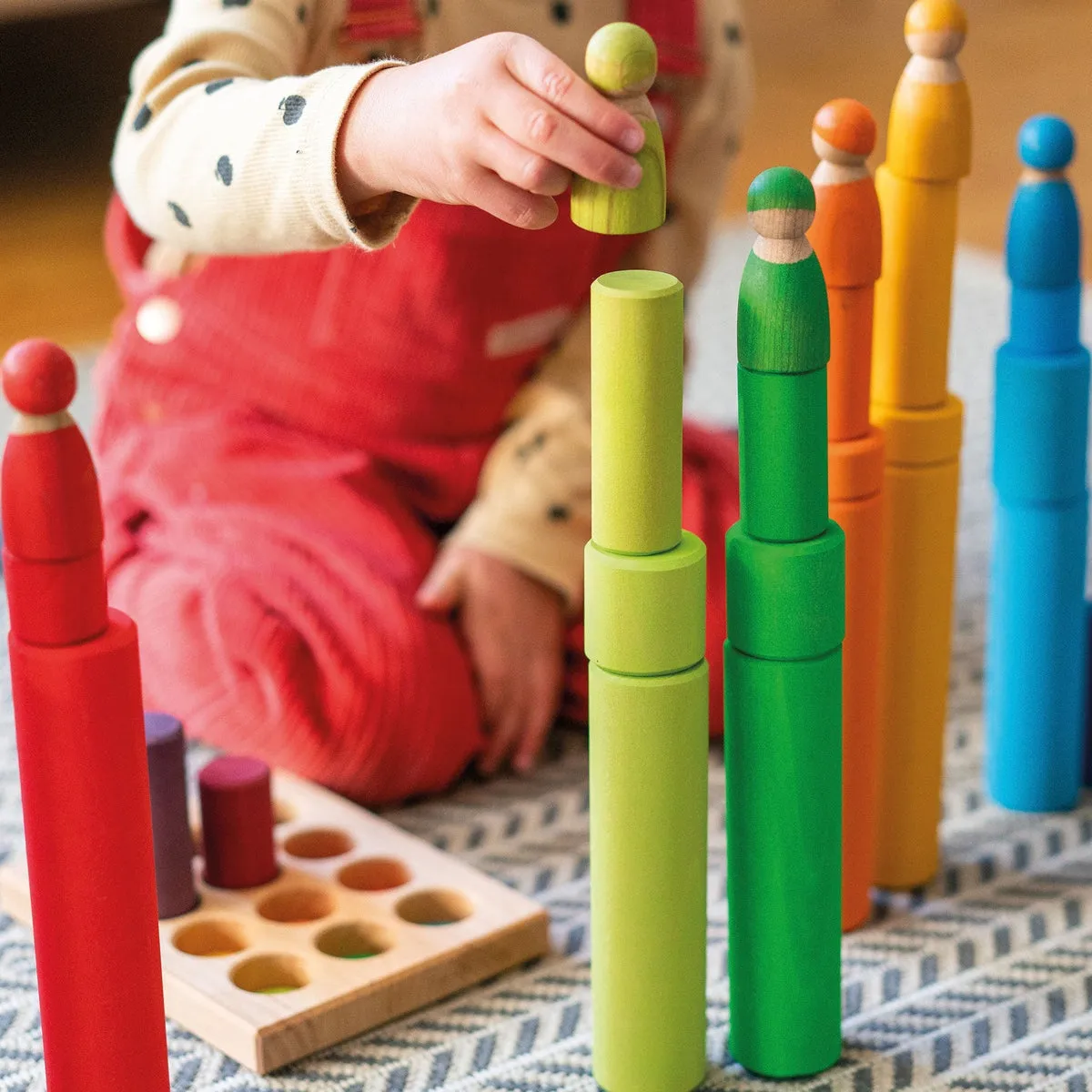 Grimm's rainbow building rollers large 25 pcs