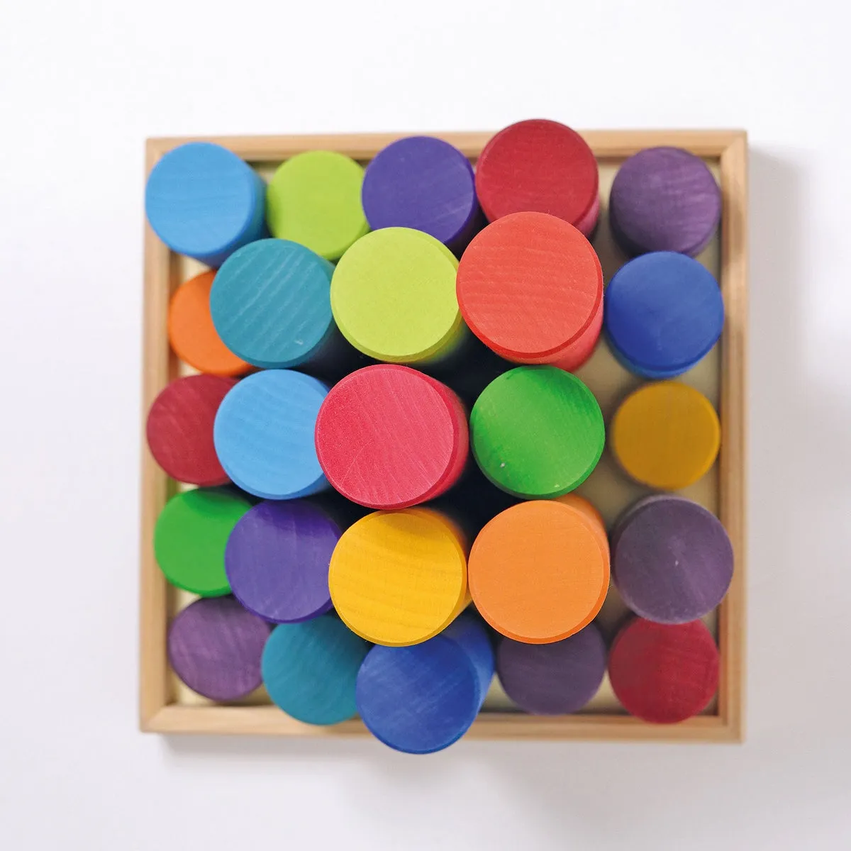 Grimm's rainbow building rollers large 25 pcs