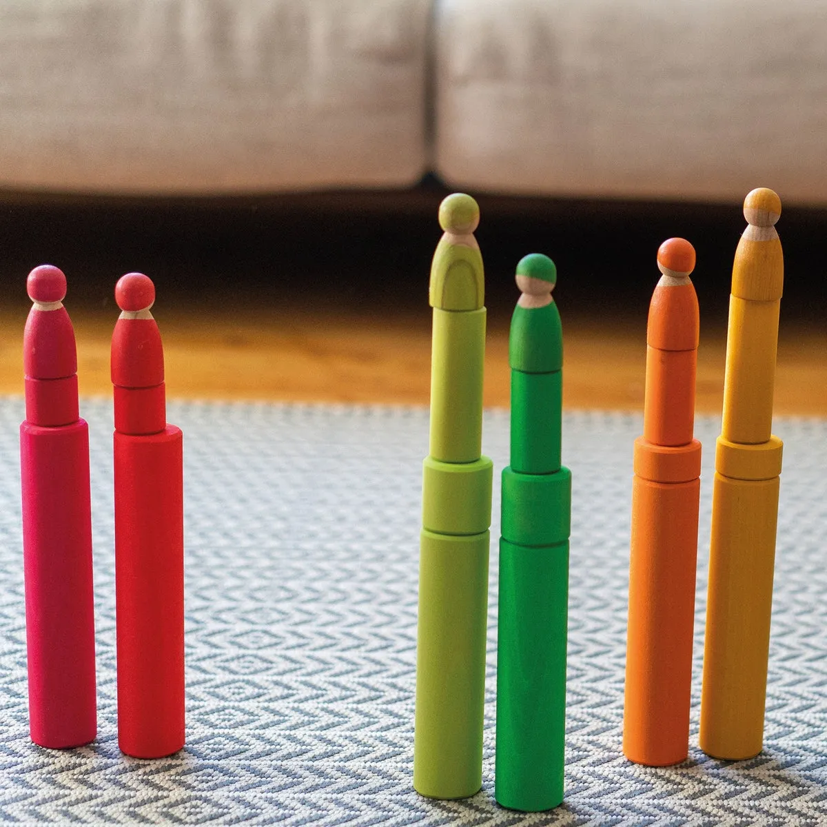 Grimm's rainbow building rollers large 25 pcs