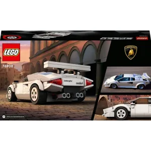 LEGO Speed Champions Lamborghini Countach, Official Lamborghini X LEGO, Car Building Blocks Kit, Age 8 , 76908 (262 Pieces)