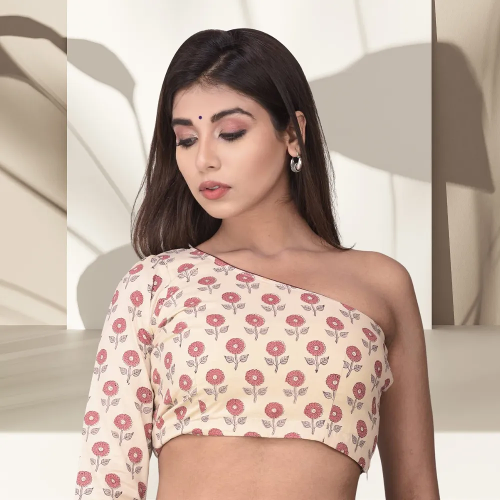 Orchid Lehenga Set | Hand Block Printed | Festive Wear | Beige And Brown
