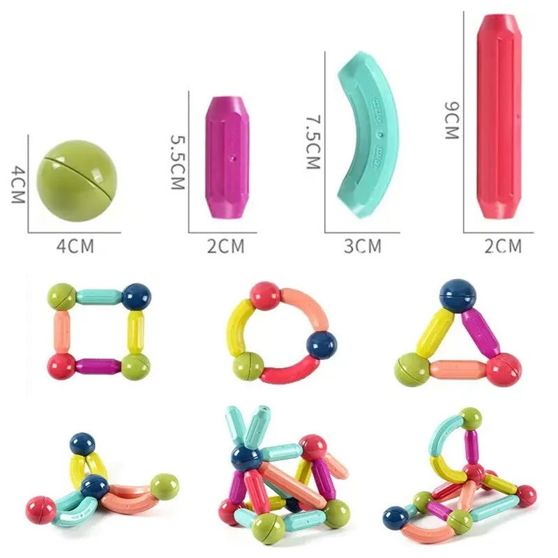 Pop - Magnetic bar Puzzle - 25 Pieces