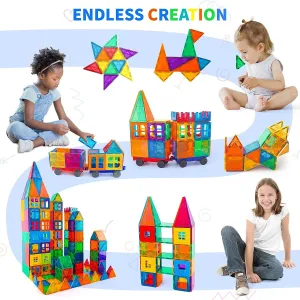 SWIFT 100 pc Magnetic Blocks Building Tiles STEM Toys for 3  Year Old Boys and Girls-Learning by Playing Games for Toddlers- Kids Construction Toys-Inspirational, Educational