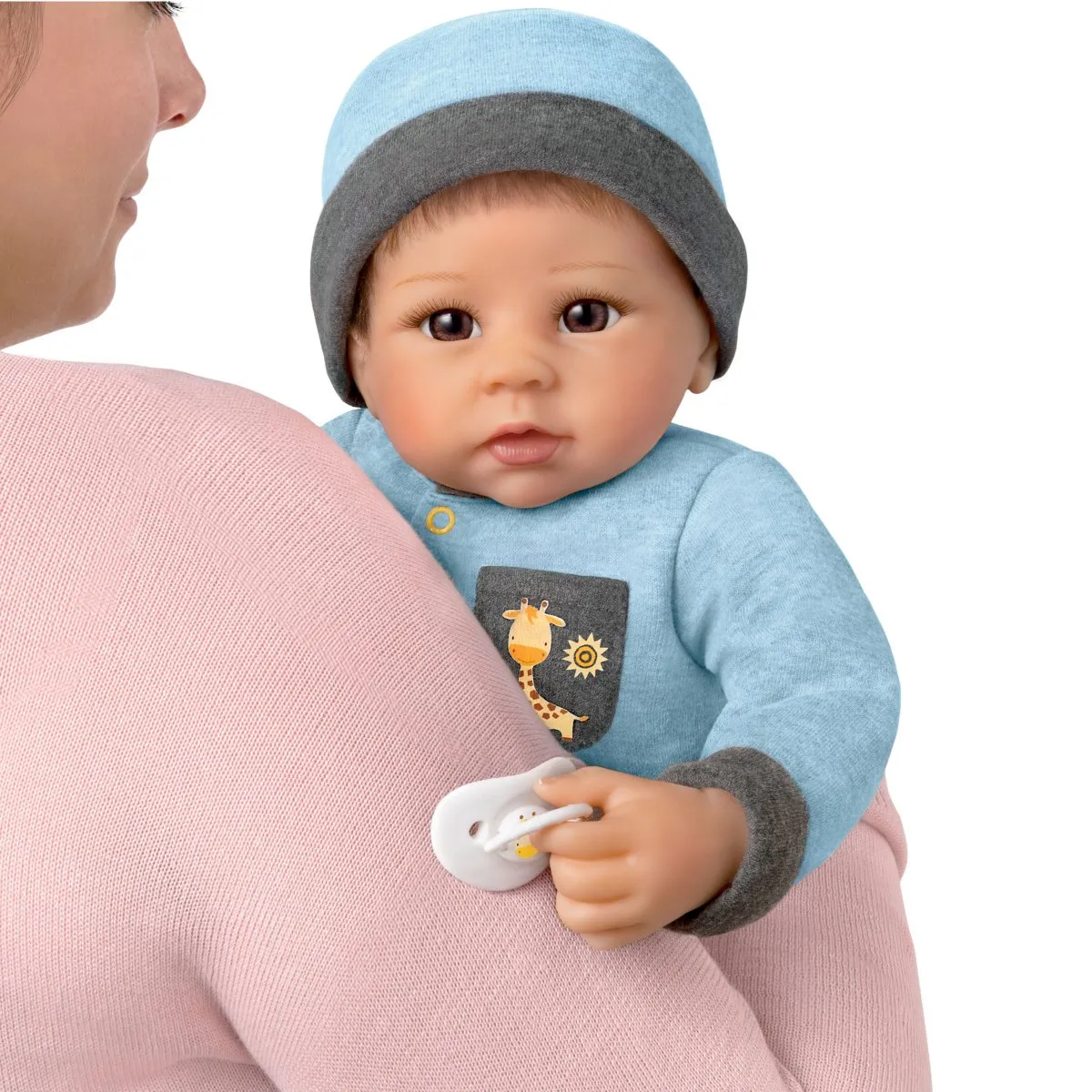 The Ashton - Drake Galleries Oliver Interactive Lifelike So Truly Real® Baby Boy Doll Breathes Coos Has Heartbeat Weighted Poseable Soft RealTouch® Vinyl Skin by Doll Artist Linda Murray 19"-inches