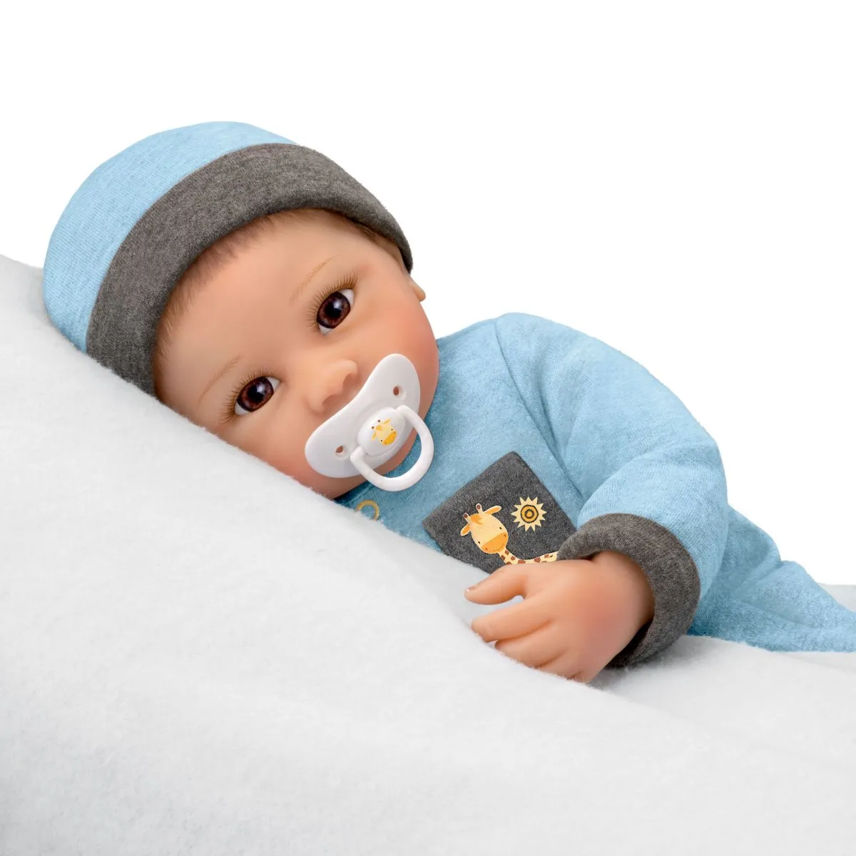The Ashton - Drake Galleries Oliver Interactive Lifelike So Truly Real® Baby Boy Doll Breathes Coos Has Heartbeat Weighted Poseable Soft RealTouch® Vinyl Skin by Doll Artist Linda Murray 19"-inches