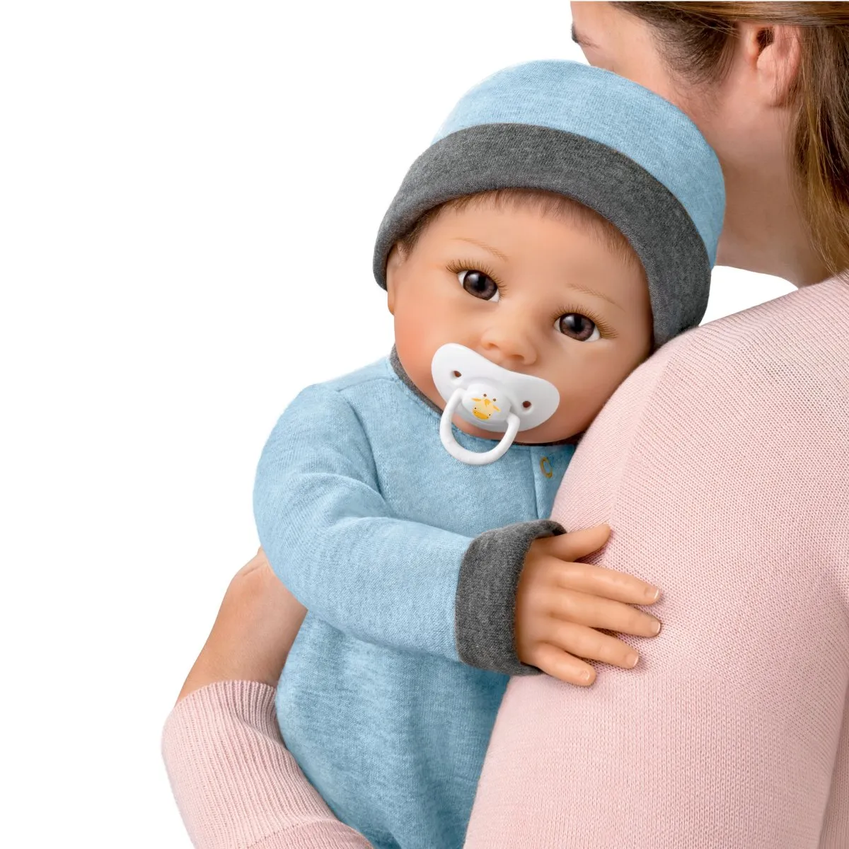 The Ashton - Drake Galleries Oliver Interactive Lifelike So Truly Real® Baby Boy Doll Breathes Coos Has Heartbeat Weighted Poseable Soft RealTouch® Vinyl Skin by Doll Artist Linda Murray 19"-inches