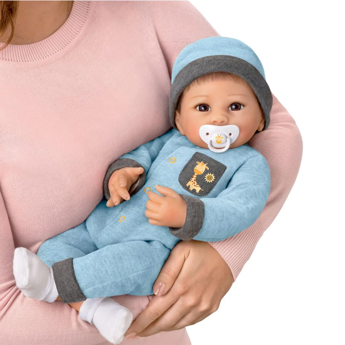 The Ashton - Drake Galleries Oliver Interactive Lifelike So Truly Real® Baby Boy Doll Breathes Coos Has Heartbeat Weighted Poseable Soft RealTouch® Vinyl Skin by Doll Artist Linda Murray 19"-inches